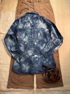 Denim Bleach Tie-Dye Shirt