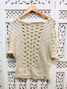 Stylish Crochet Knit Top ()
