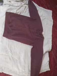 Burgundy V-Neck Sweatshirt