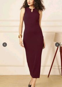 Elegant Burgundy Bodycon Dress