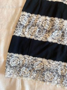 Black Dress with Lace Detail