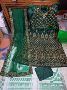 Bottle Green Lehnga Set