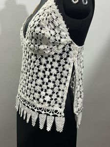 White Crochet Lace Cami Top