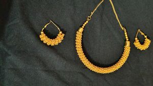 Gold-Tone Necklace &amp; Earring Set