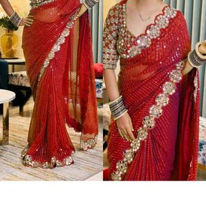 kerwa sepcial offer red Saree bye one get Two