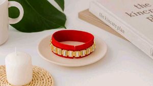 Gold-tone Crystal Link Bracelet (Artificial)