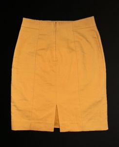 mustard yellow formal skirt