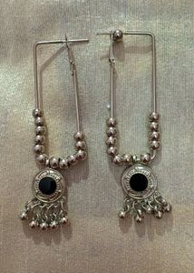Silver Tone Statement Earrings