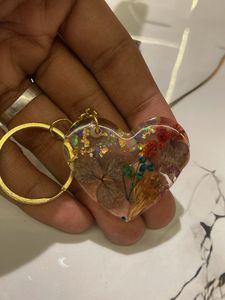 Heart Floral Keychain