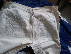 Cream/Beige Colour Jeans Pant