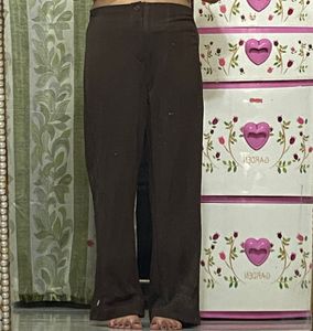 Brown Flared Pants