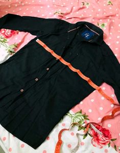Dotted Navy Blue Shirt,Combo Of 2