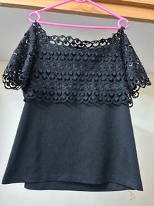 Black Lace off Shoulder Dress