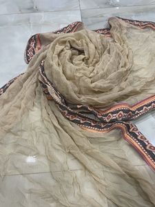 Golden Dupatta Big Size Wid Border