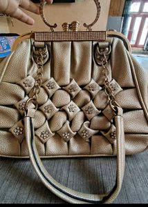 Vintage Gold Beaded Handbag