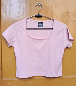 Peachy Pink Crop Top
