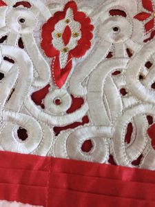 Beautiful Red White Anarkali Dress