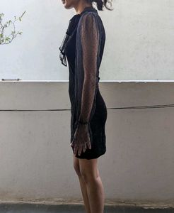 LBD - Little Black Velvet Dress -size Xs- M