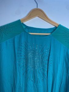 Green Embellished Mini Dress