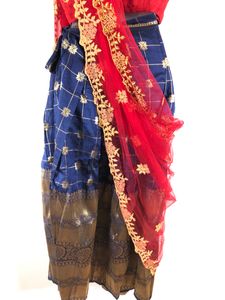 Navy Blue&amp;Red Ethnic Set(Girl’s)