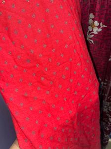 Red Embroidered Kurti