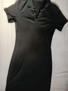Black Fitted Polo Dress