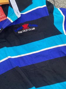 Polo Blue Black Collared Tshirt Men