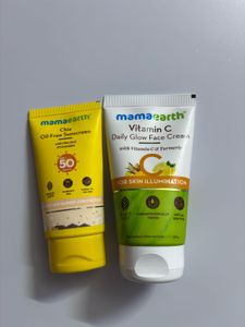 Mamaearth Combo Sunscreen + Daily Glow Face Cream