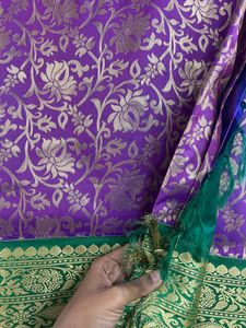 Purple Banarasi Silk Saree