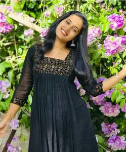 Elegant Black Anarkali Kurta