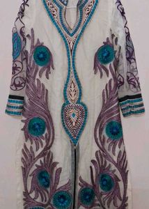Elegant Embroider Kurta Set Churidar Pjama Kurt