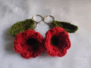 Crochet Flower Keychain
