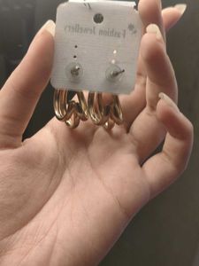 Gold Triple Hoop Earrings