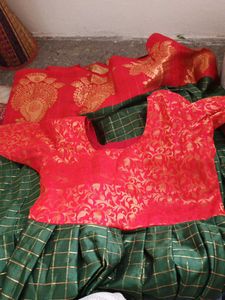 Green &amp; Red Ethnic Dress