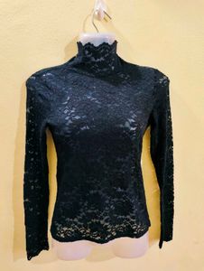 High Neck Fitted Top