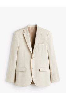 H&amp;M Linen Blazer - Neutral Beige