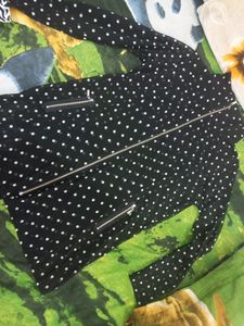 Stylish Soft Neted Polka Dotted Top