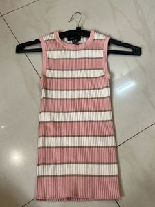 Striped Bodycon Sleeveless Top