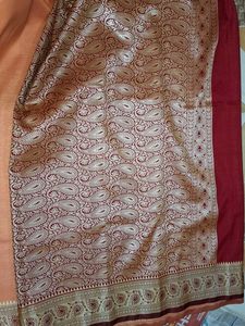 Butter Silk Saree(peach Color)