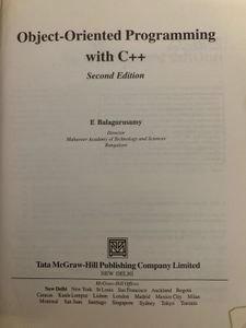 Object-Oriented Programming with C++ Book