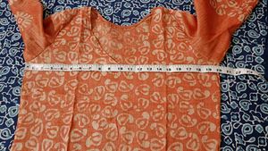 Peach Bhagalpuri Kurta