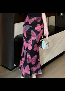 Butterfly Print Maxi Skirt