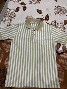Striped Button-Down Shirt Combo Of Pants shir