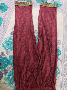 Maroon Embellished Kurta