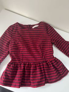 Crimson Cascade Elegant top