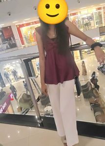 Maroon Heart Neck Peplum Top