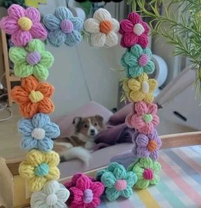 Crochet Flower Mirror