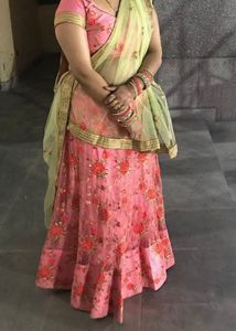 Pink Elegant Lengha And Dupatta