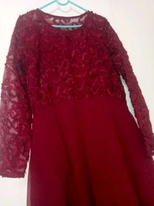 Elegant Maroon Dress❣️