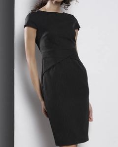 Gray Pinstripe Sheath Dress